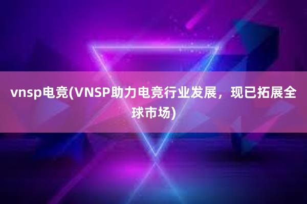vnsp电竞(VNSP助力电竞行业发展，现已拓展全球市场)